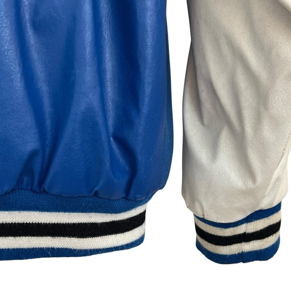 Duke Blue Devils Varsity Wool Blend Jacket L Blue Steve and Barrys Distressed - Picture 13 of 16